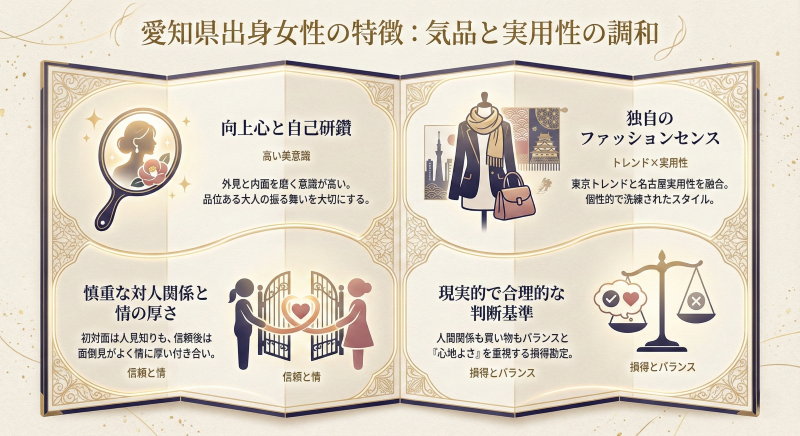 愛知の女性の特徴や性格