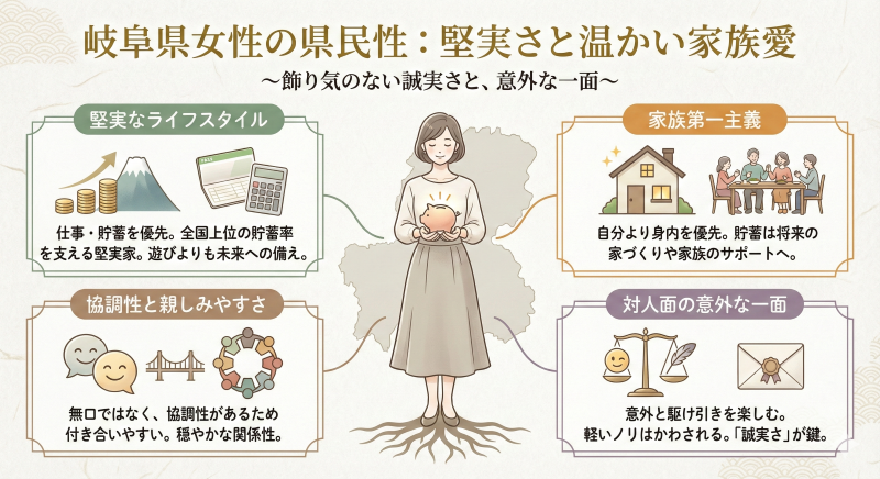 岐阜の女性の県民性