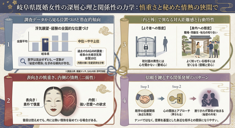 岐阜の女性の浮気・不倫について