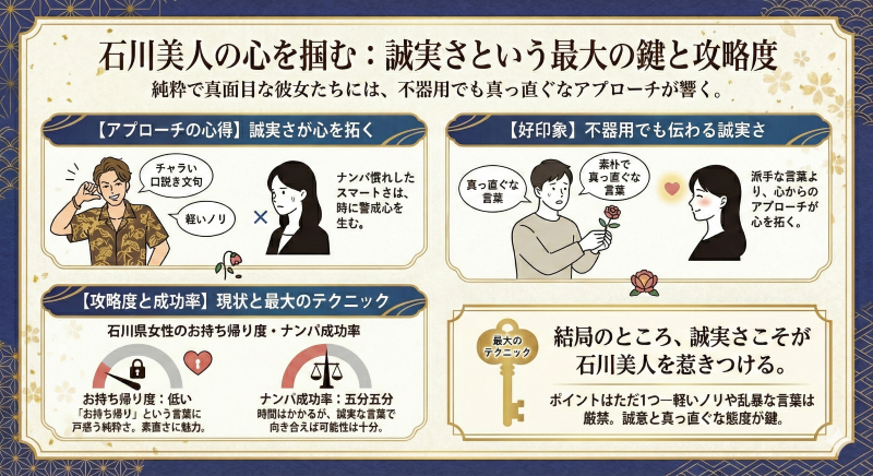 石川県の女性を口説くには
