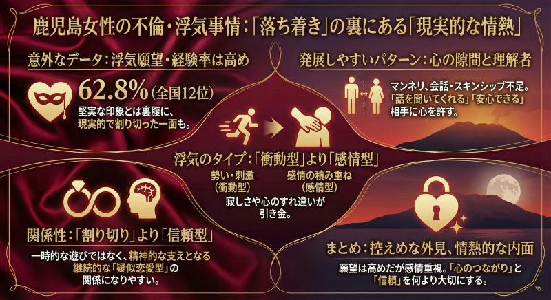 鹿児島女性の浮気不倫事情