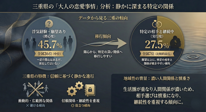 三重県の女性の浮気や不倫