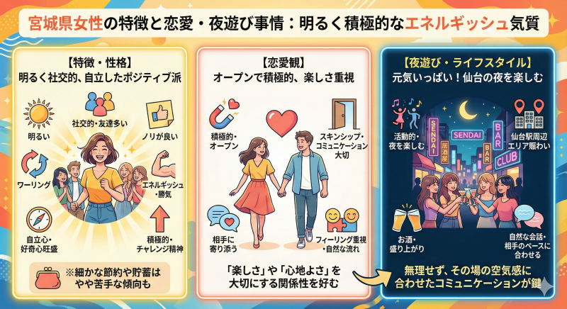 宮城・仙台の女性の特徴