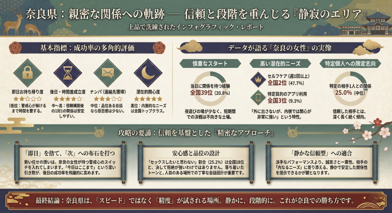 奈良女性のナンパ成功率・お持ち帰り率