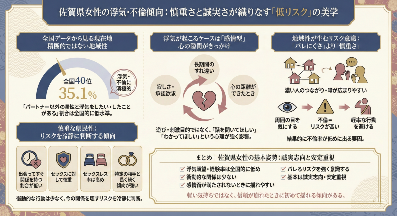 佐賀女性の浮気不倫事情