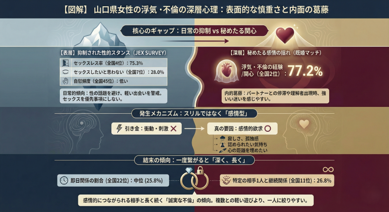 山口女性の浮気・不倫事情