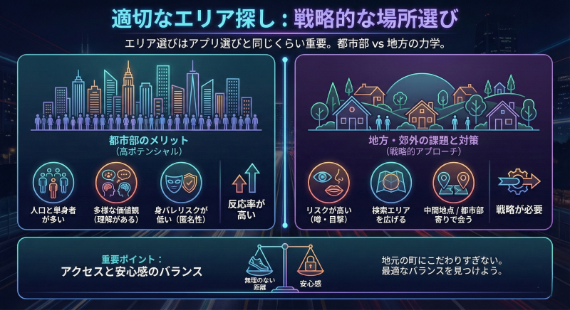 セフレ探しのエリア