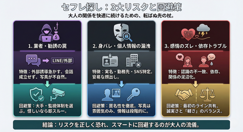 セフレ探しのリスクと回避策