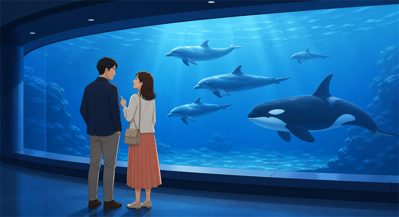 名古屋港水族館は2回目以降のデートに向く
