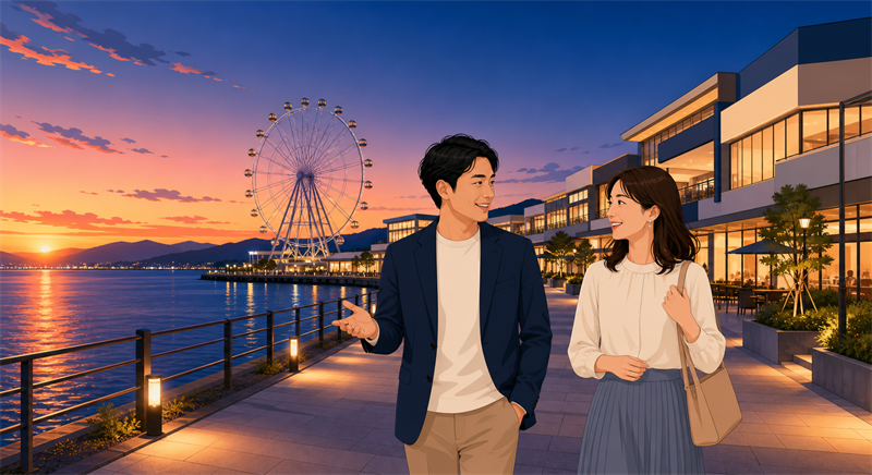 大津に住んでいる相手は京都のほうが近いことがある